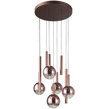 Závěsná lampa Camino PND-24038-9A-COPP 3000K 9x54W/LED 2112lm IP20 od Italux